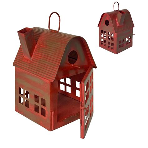 metal hanging bird houses|wilcohome decorative metal bird house.